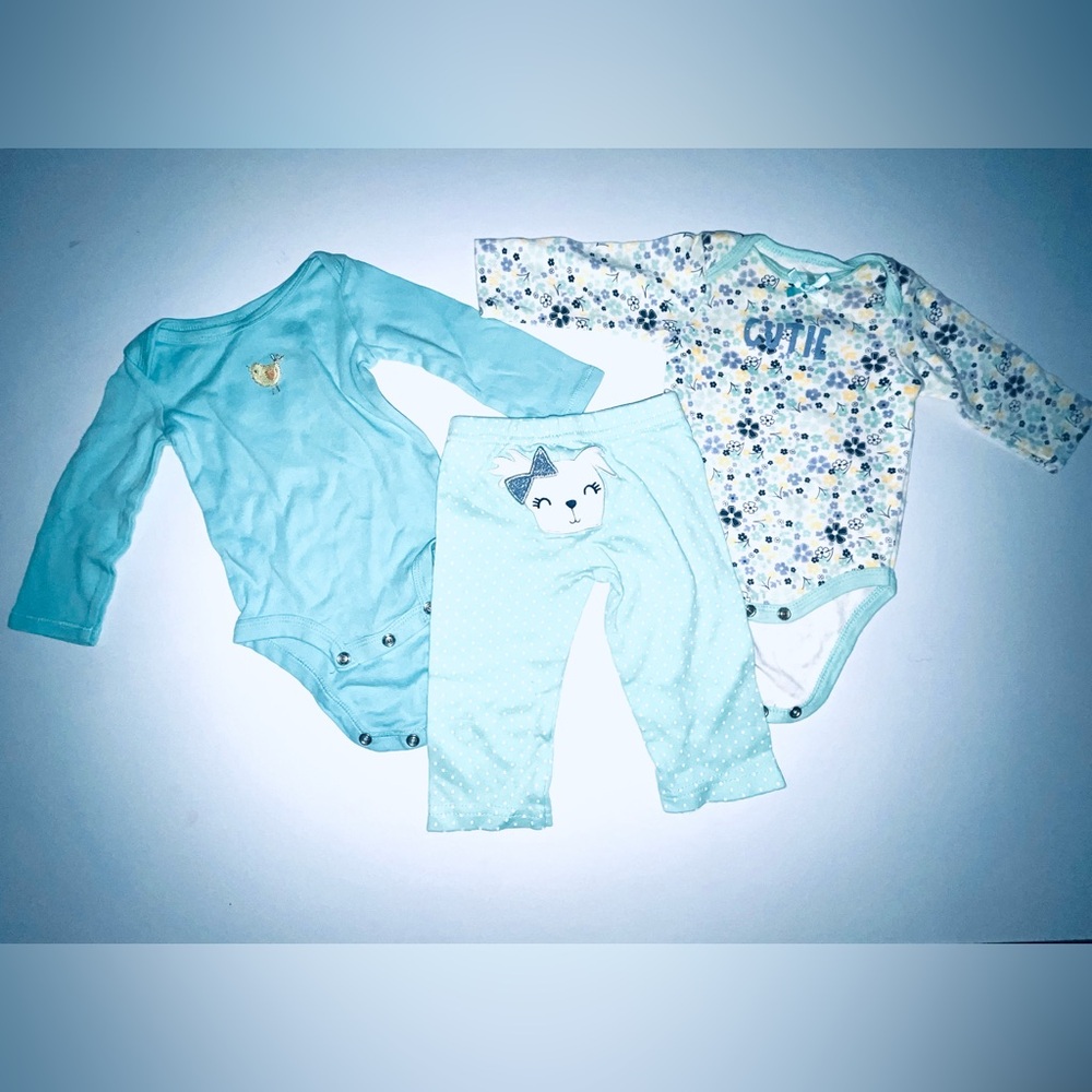 # 7 Baby Girl LOT Of 3 Clothes  0-3 MONTH Baby Gear, Babies Я US